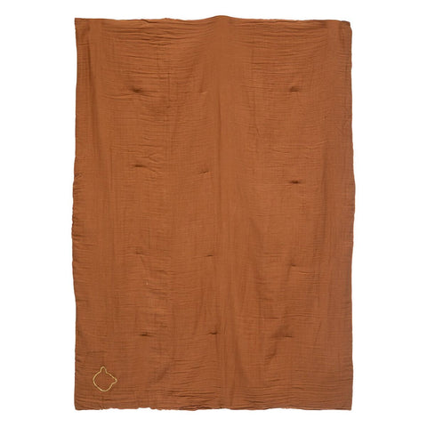Édredon Pour Enfant Double Gaze En Coton Marron