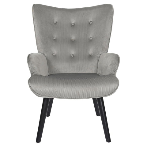Fauteuil De Salon Giulia En Velours Gris