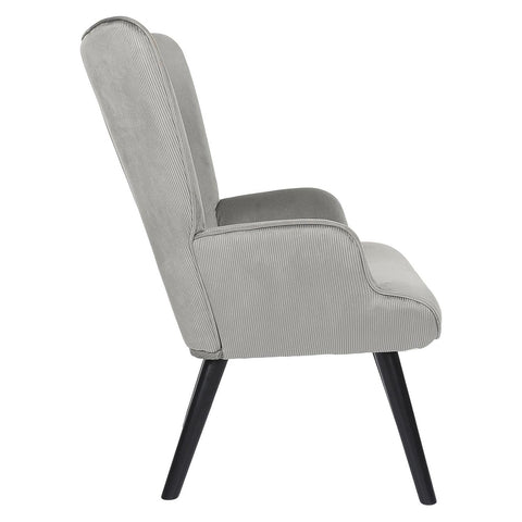 Fauteuil De Salon Giulia En Velours Gris