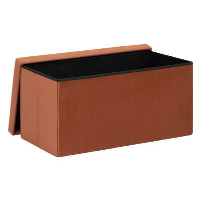 Pouf Pliant Tess En Velours Ambre