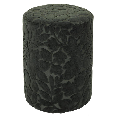 Pouf En Velours Vert Leaf