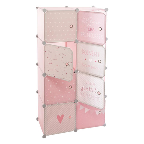Rangement Avec Penderie Rose