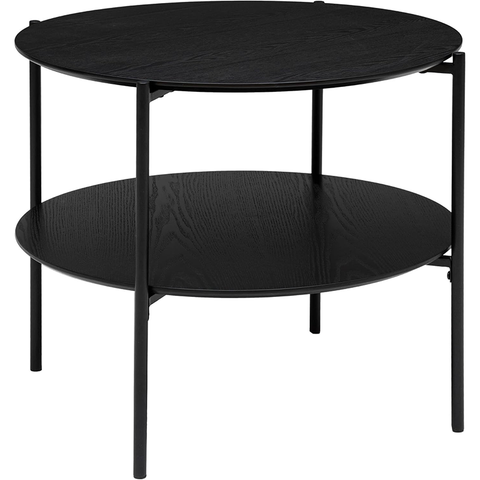 Table basse ronde Kemi noyer Noire