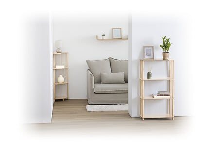 Etagère D'angle Kord 4 niveaux Beige