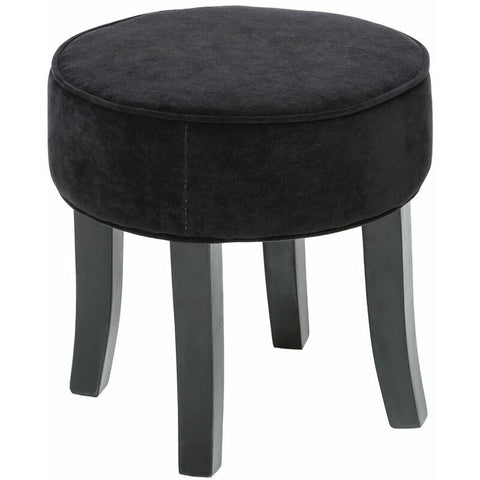 Tabouret Adriel effet velours Atmosphera - Noir