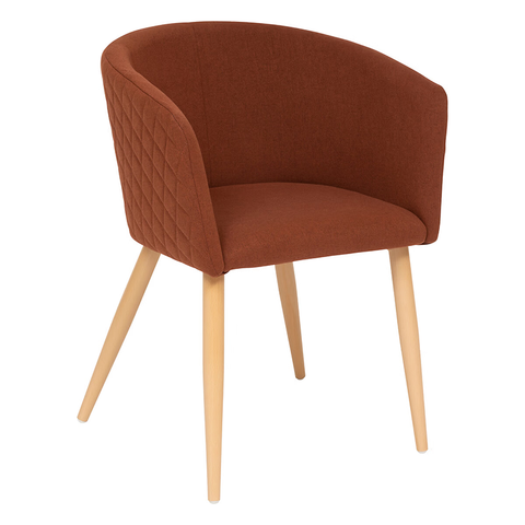 Fauteuil À Dîner Marlo Velours Ambre