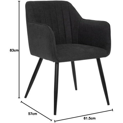 Fauteuil De Diner Visoca Noir