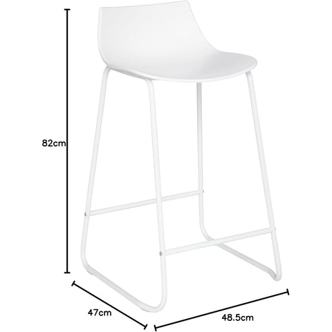 Tabouret De Bar Îlot Otac Polypropylène Blanc