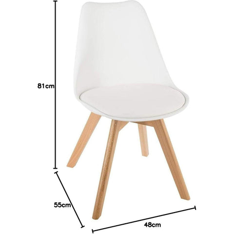 Chaise De Table Pieds En Hêtre Baya Blanc