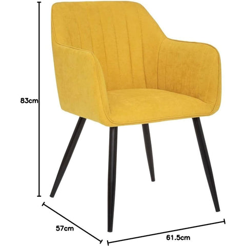 Fauteuil De Diner Visoca Ocre