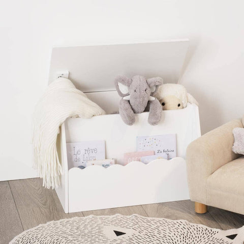 Banc Coffre Douceur Nuage Blanc