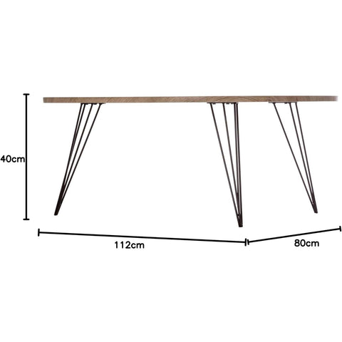 Table Basse Grande Industriel En Bois Neile