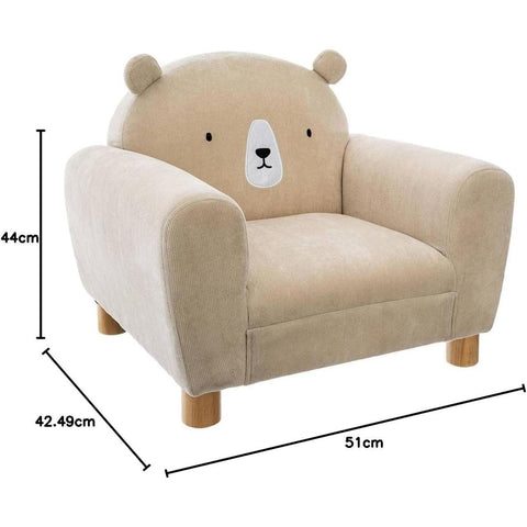 Fauteuil Pour Enfants Oreilles Ours Beige