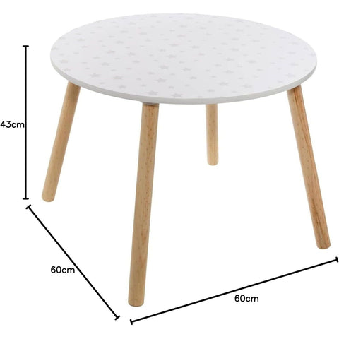 Table Enfant Douceur Étoiles Blanc