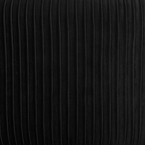 Fauteuil Velours Plissé Noir Solaro