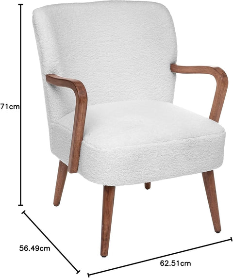 Fauteuil Bouclette Chiara Blanc