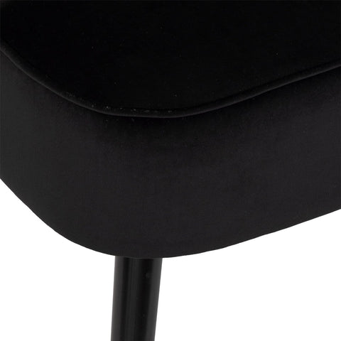 Fauteuil En Velours Naova Noir