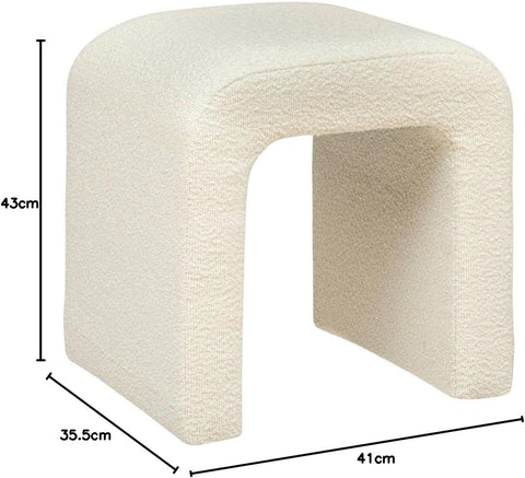 Pouf Bouclette Sevi Blanc