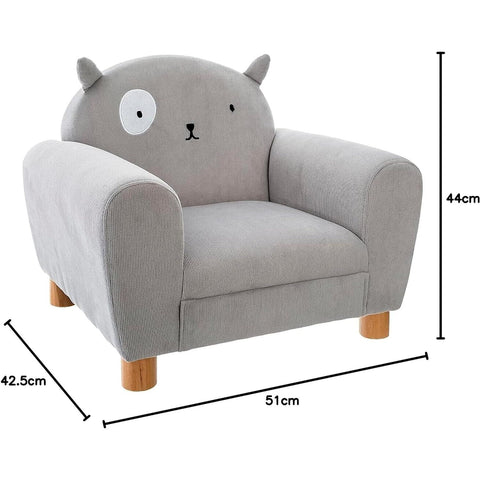 Fauteuil Pour Enfants Oreilles Chat Gris