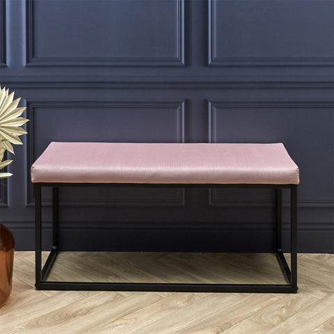 Banc Giulia Velours Côtelé Rose