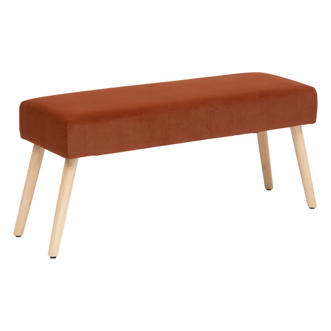 Banc Tess 100x35 cm En Velours Ambre