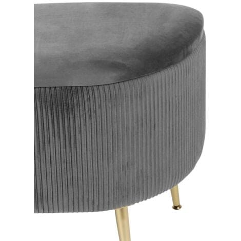 Banc Coffre Solaro Velours Gris