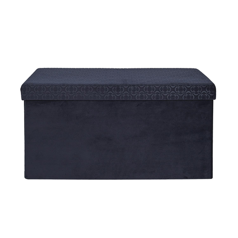 Banc coffre pliable Retro Bleu Foncé