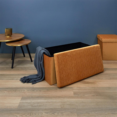 Banc coffre pliable Retro Ocre