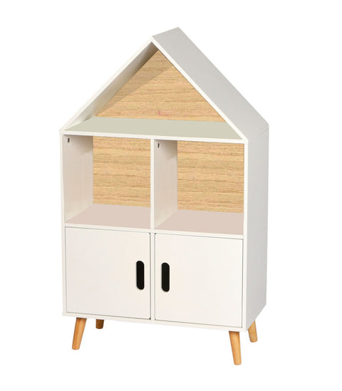 Bibliothèque Maison Pour Enfant En Bois Blanc