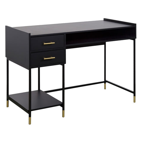 Bureau 2 tiroirs Tedy Noir