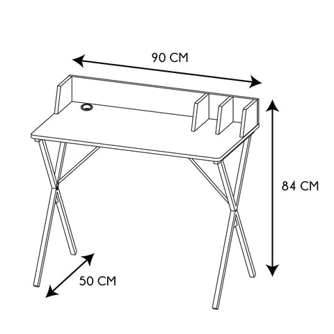 Bureau Brice imitation Marbre Noir