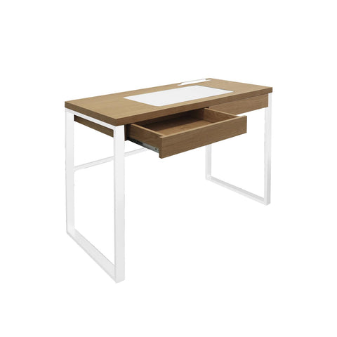 Bureau En Bois Et Métal Blanc