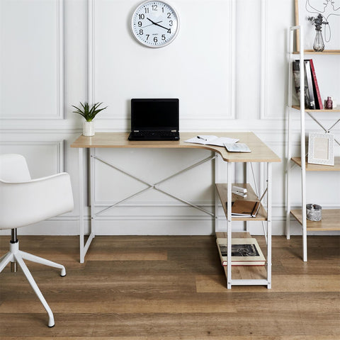 Bureau d'angle job Blanc