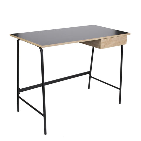 Bureau industriel en bois Stanford Noir