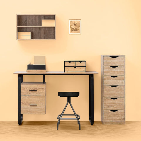 Caisson de bureau 6 tiroirs Beige