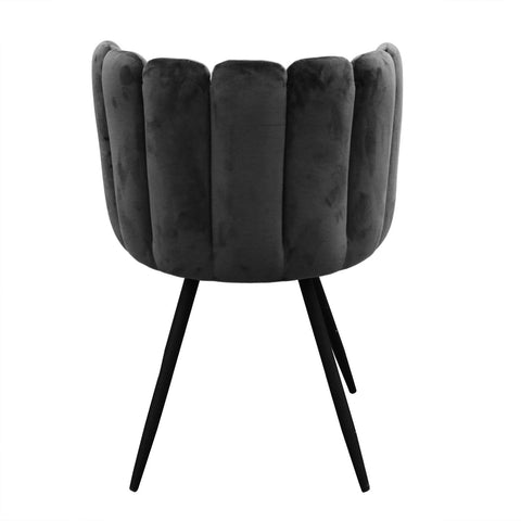 Chaise Ariel En Velours Noire