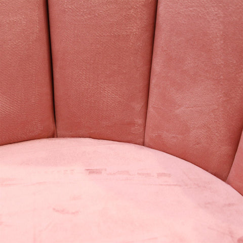 Chaise Ariel En Velours Rose