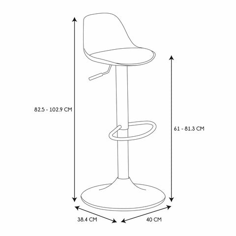 Chaise De Bar Gris Isak