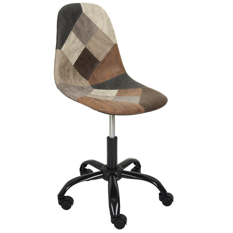 Chaise De Bureau Patchwork PU Marron