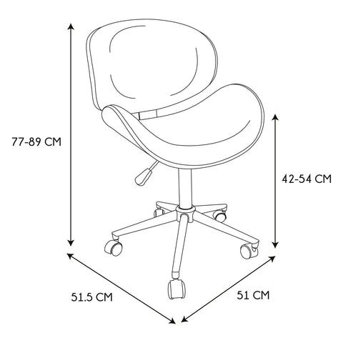 Chaise De Bureau Reno Noire