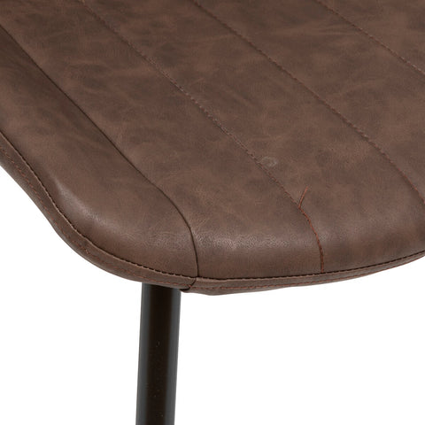 Chaise De Diner Olwen Effet Cuir Marron