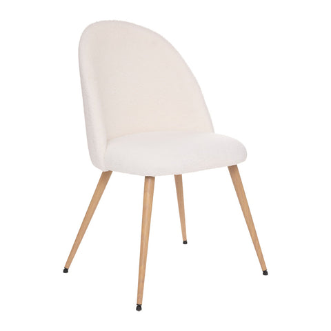 Chaise De Table Bouclette Blanc