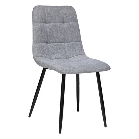 Chaise De Table En Tissu Sirac Gris Clair