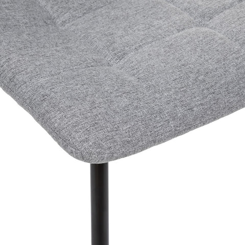 Chaise De Table En Tissu Sirac Gris Clair