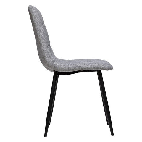 Chaise De Table En Tissu Sirac Gris Clair