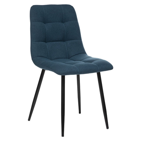 Chaise De Table En Tissu Sirac Bleu Canard