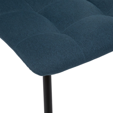 Chaise De Table En Tissu Sirac Bleu Canard