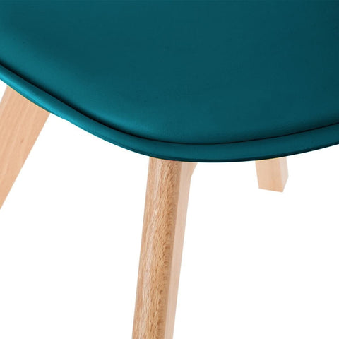 Chaise De Table Pieds En Hêtre Baya Bleu Canard