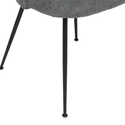 Chaise De Table Raven En Tissu Gris