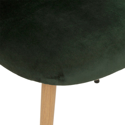 Chaise De Table Slano En Velours Vert